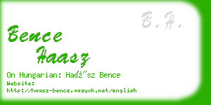 bence haasz business card